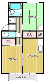 コーポソルト【1階】の間取り