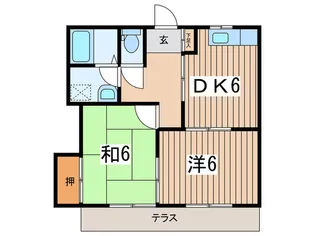 サンハイツ金子【1階】の間取り
