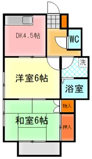 小西屋コーポ【2階】の間取り