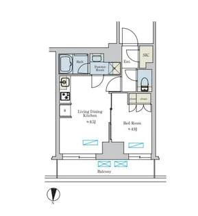 Brillia ist 池尻大橋【5階】の間取り