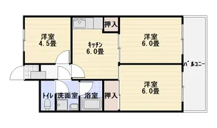 フクヤハイツ【4階】の間取り