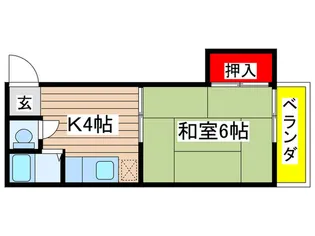 第二あさい荘【1階】の間取り