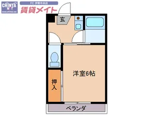 ジョイフル伊勢【3階】の間取り