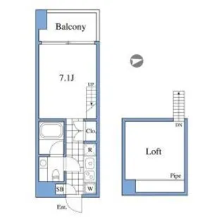 1Kの間取り画像