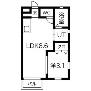 Le Gioieささしまライブ駅【3階】の間取り