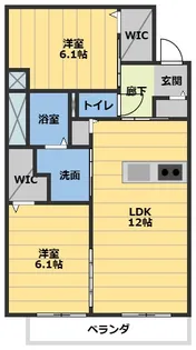 クレド桜橋【1階】の間取り