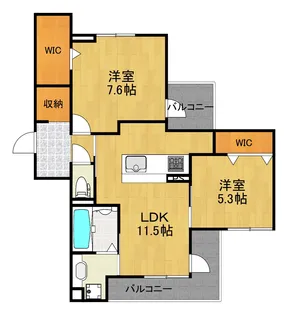 神奈川県横浜市港北区高田西1【アパート】の間取り