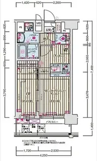 プレサンスOSAKA姫里ヴィオン【10階】の間取り
