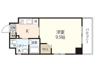 パレグレース中広II【4階】の間取り