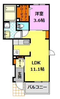 ビオーラ喜沢I【1階】の間取り