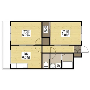 メゾーンいちば【3階】の間取り