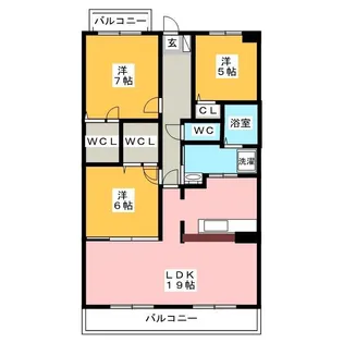ハイツ南【1階】の間取り