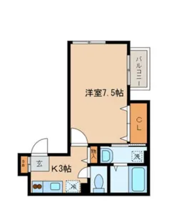 東京都目黒区東が丘2【アパート】の間取り
