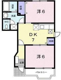 アビターレ【1階】の間取り