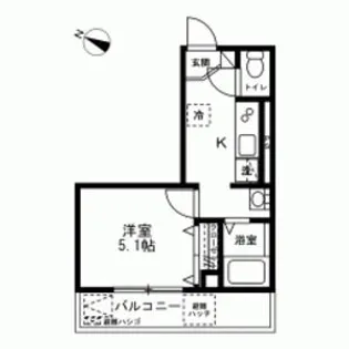 グランドソレーユ生麦【1階】の間取り