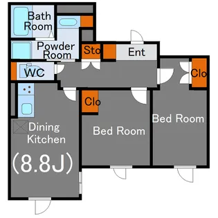 EXAM三軒茶屋IV【2階】の間取り