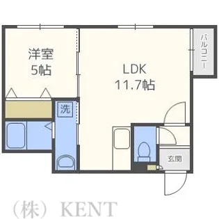 クラリス西町北【3階】の間取り