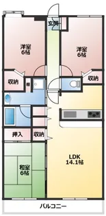 コスモ大宮グレイスフォルム【2階】の間取り