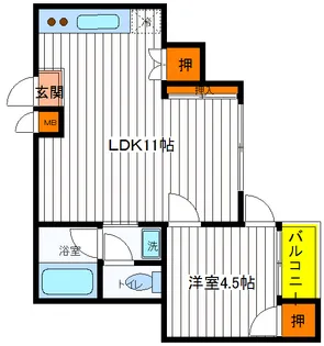 東京都立川市曙町2【マンション】の間取り