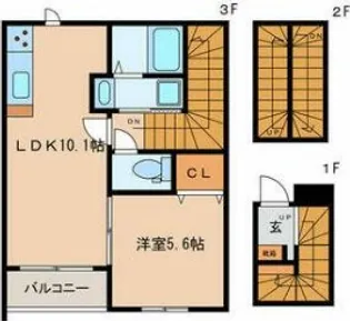 サダルスウド【3階】の間取り