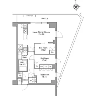 コンフォリア・リヴ大森西【2階】の間取り
