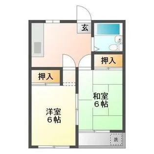 長村第6マンション【2階】の間取り