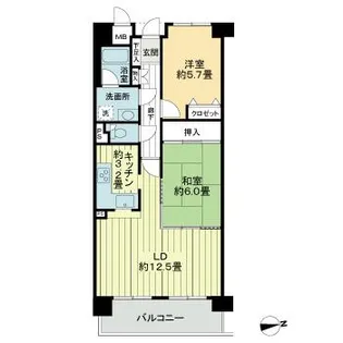 ライオンズマンション富沢【3階】の間取り