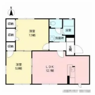 オー・ボアパティールII D棟【1階】の間取り