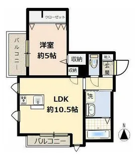 シーガルコート下馬【2階】の間取り
