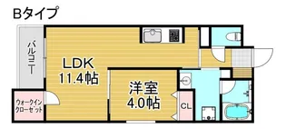 1LDKの間取り画像