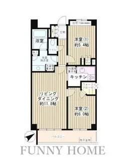 東京都世田谷区船橋3【マンション】の間取り