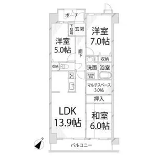 ネオステージ今宿503【5階】の間取り