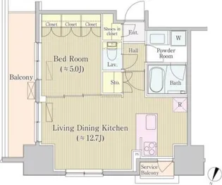 サイプレス日本橋本町【12階】の間取り