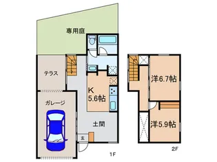 愛知県豊田市上原町上原【一戸建】の間取り
