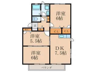 福岡県北九州市八幡西区星ケ丘3【アパート】の間取り