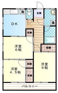 コーポアストリア A棟【2階】の間取り