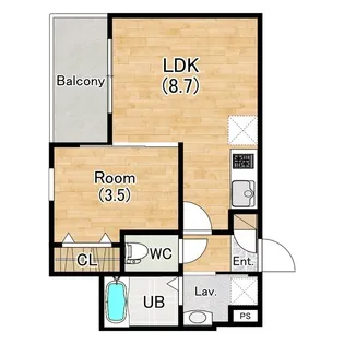 (仮称)ジーメゾン姫島アウラ【2階】の間取り