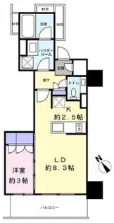品川タワーレジデンス【4階】の間取り