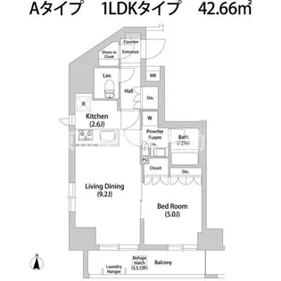 Brisa本郷真砂【5階】の間取り