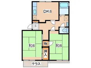 グランドヒル岡上Aの間取り