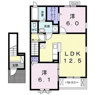 ジャンティ B【2階】の間取り