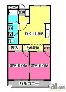 埼玉県入間郡三芳町大字竹間沢【マンション】の間取り