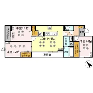 D-KISARIA WI【1階】の間取り