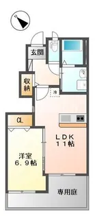 熊本県熊本市南区御幸笛田2【アパート】の間取り