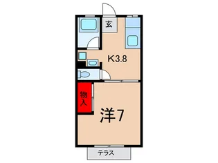 ハイツひよどりB棟【1階】の間取り