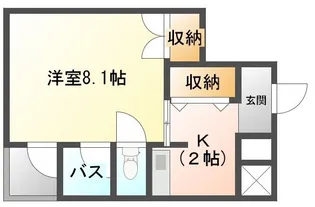 ルミエール西中央【5階】の間取り