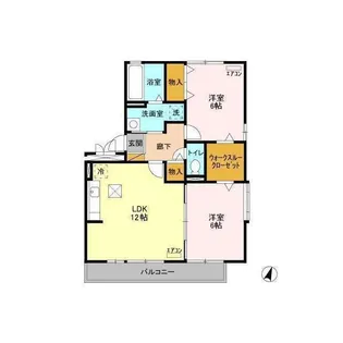 グランドゥールIII B【1階】の間取り