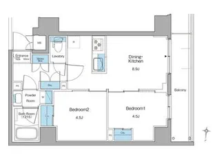 ルフォンリヴェント清澄白河【5階】の間取り