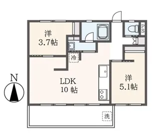汐見台第3住宅1410棟【4階】の間取り