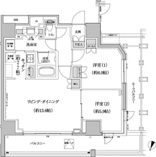 パークハビオ渋谷本町レジデンス【10階】の間取り